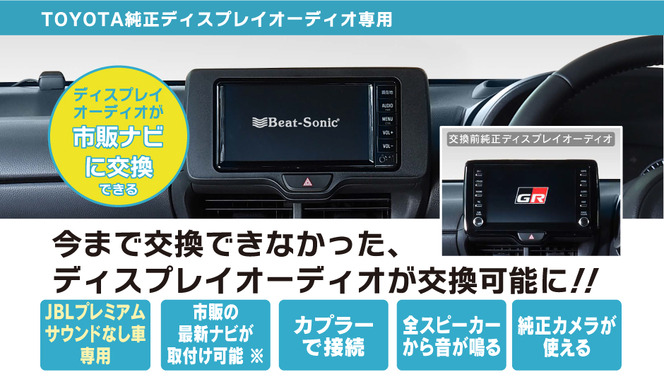 トヨタ純正ディスプレイオーディオを市販ナビに交換できる、デッキ交換