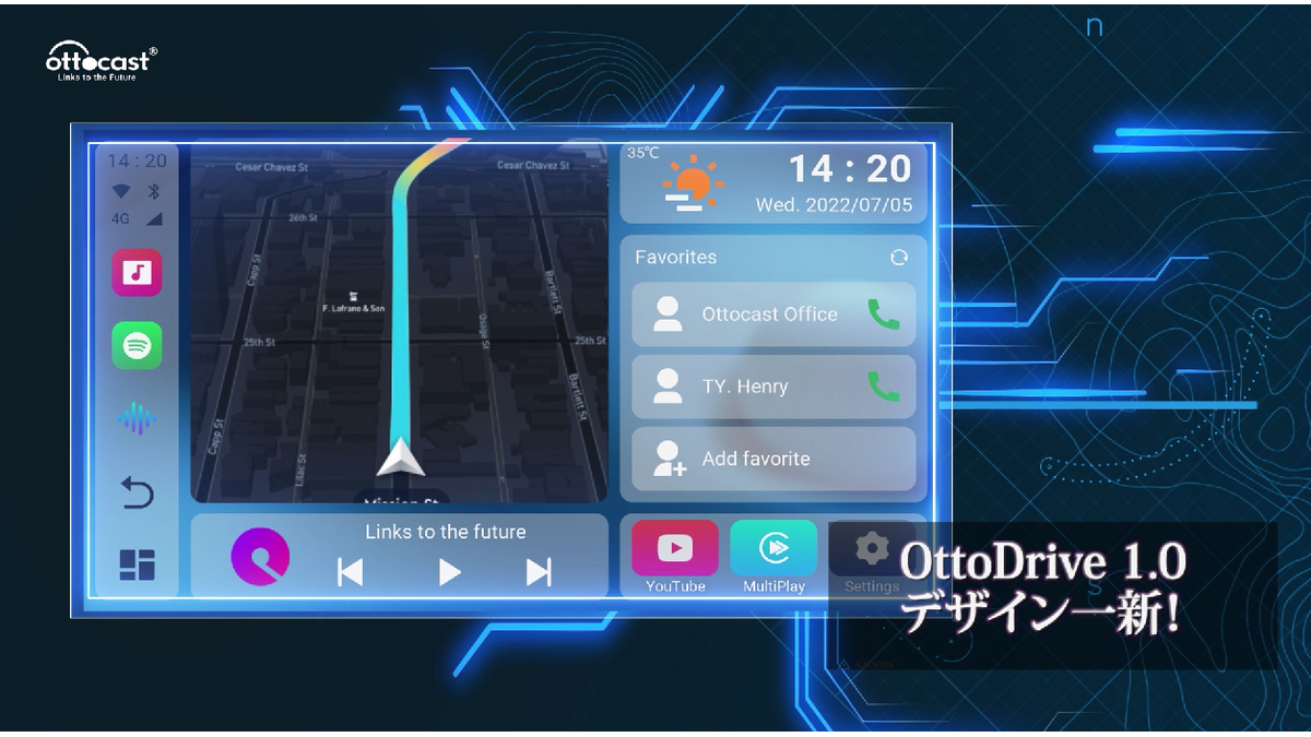 純正ディスプレイをUSB接続だけでAndroidタブレット化できる