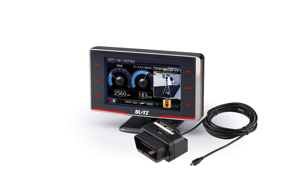 BLITZのレーザー＆レーダー探知機「Touch-LASER」シリーズの3.1インチ 