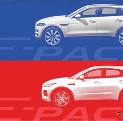 ジャガー E-PACE(下)と F-PACE(上)