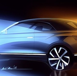 フォルクスワーゲン T-Roc カブリオレ のティザースケッチ