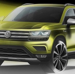 フォルクスワーゲンの新型SUVのティザースケッチ