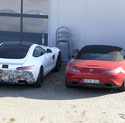 メルセデス AMG GT 53 スクープ写真(ホワイトの車両)