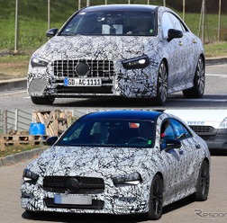 メルセデス AMG CLA 45(上)と35(下)スクープ写真