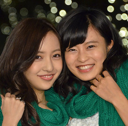 板野友美、小島瑠璃子/「LINE presents 表参道イルミネーション2015」点灯式