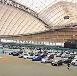 過去のイベントの会場風景(ヨーロピアンサウンド カーオーディオコンテスト)。