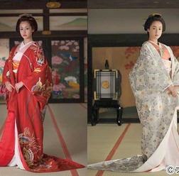「大奥」で1人2役を演じる沢尻エリカ/左・悪女「お美代」、右・聖女「梅」