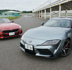 トヨタ スープラ 新型(右)とBMW Z4(左)をサーキットで比較試乗!