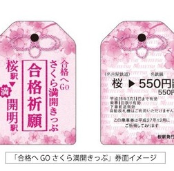 名鉄「合格へ Go さくら満開きっぷ」