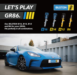 サスペンションブランドBILSTEINよりTOYOTA GR86用新製品「B16／B14／B12／B6」サスペンションが新発売