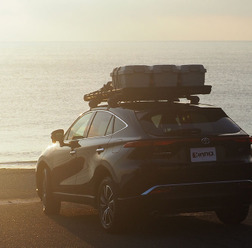 ハリアー、RAV4、ランドクルーザー、アルファード、エルグランドなどの大きめSUVやミニバンにもジャストフィットなルーフラック「INNO エアロラック120」が新発売
