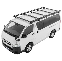 ハイエース専用、全高を2.1m以下におさえたローダウンルーフラック「INNO ローダウンラック」が新発売