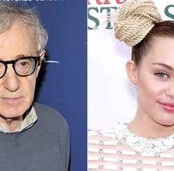 ウディ・アレン&マイリー・サイラス-(C)Getty Images