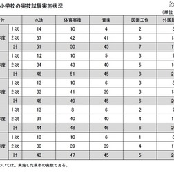 小学校の実技試験実施状況