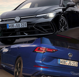 VW ゴルフR ブラックエディション(上)とゴルフRヴァリアント ブラックスタイル(下)