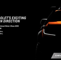 シボレーの新型車の予告イメージ