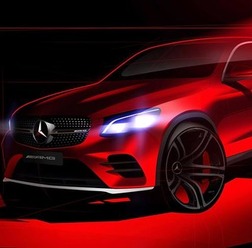 メルセデスベンツGLCクーペの予告スケッチ