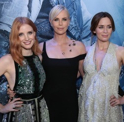 ジェシカ・チャステイン、シャーリーズ・セロン、エミリー・ブラント／『スノーホワイト／氷の王国』LAプレミア