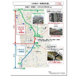 九州自動車道の復旧
