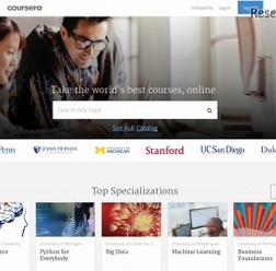 「Coursera」サイトトップページ