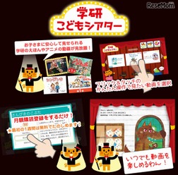 月額見放題のiOS用動画配信アプリ「学研こどもシアター」