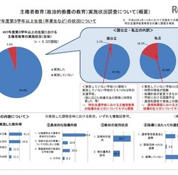 主権者教育の実施状況（平成27年度第3学年以上の生徒）