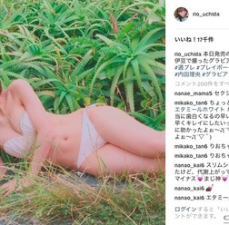 背中チクチク内田理央、プロ根性でビキニ撮影決行