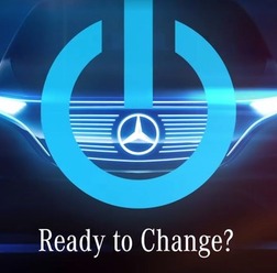 メルセデスの新型EVコンセプトの予告イメージ