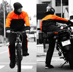 自転車通勤者向けレインウェア「ライダーズレインウェア」