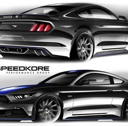 SPEEDKOREがカスタマイズするフォードマスタングの予告スケッチ