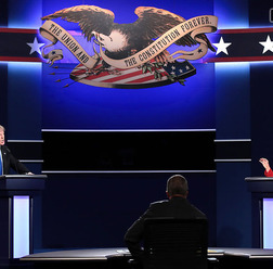 Hillary Clinton And Donald Trump Face Off In First Presidential Debate At Hofstra University (Photo by Drew Angerer/Getty Images)