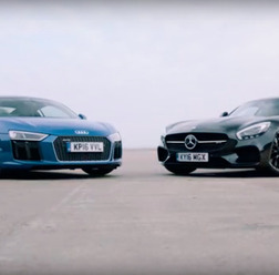 アウディ　R8 V10 vs メルセデスAMG GT S