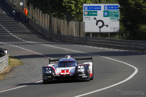 ルマン3連覇、通算19勝目を目指すポルシェの「919ハイブリッド」。