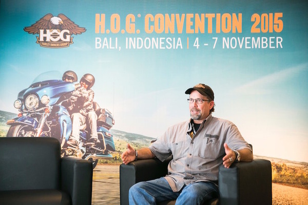 ハーレーダビッドソン・シニアバイスプレジデント ビル・ダビッドソン氏。インドネシア・バリにて。