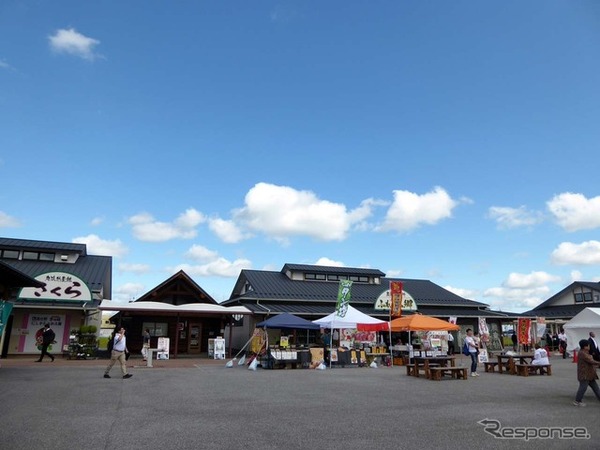 実験会場となった道の駅「にしかた」