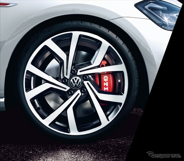 VW ゴルフGTIパフォーマンス19インチアルミホイール/レッドブレーキキャリパー