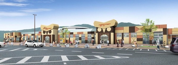NEOPASA岡崎（下り）。コンセプトは「森のエントランス」