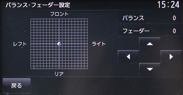 バランスフェーダー設定画面「5：5」