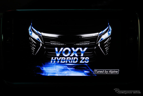 アルパイン BIG XのVOXY専用オープニング画面
