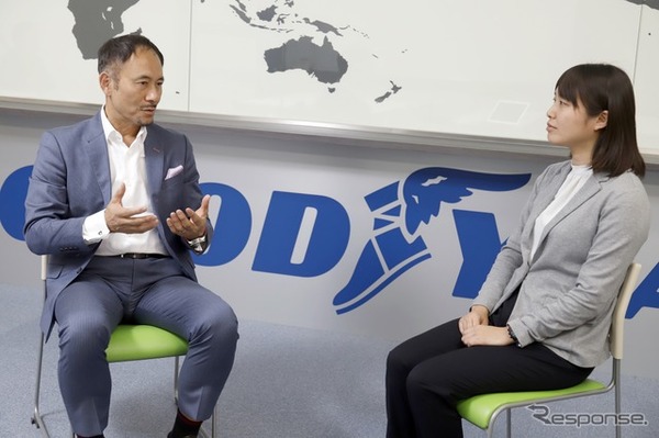 日本グッドイヤー株式会社マーケティング本部長 有田俊介氏と伊藤梓氏