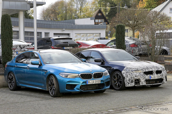 BMW M5セダン 改良新型 スクープ写真