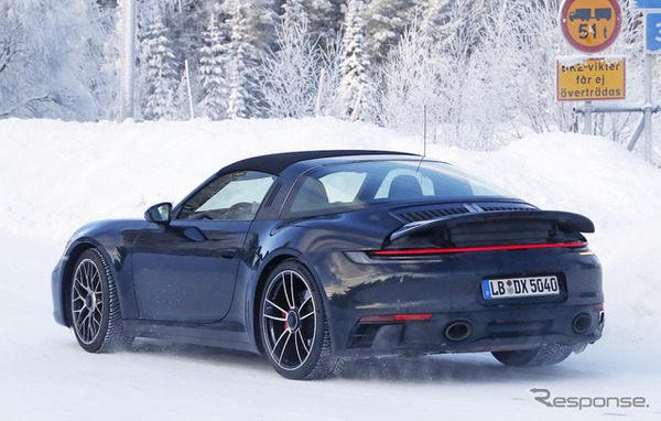 ポルシェ 911タルガ4 GTS 新型プロトタイプ（スクープ写真）