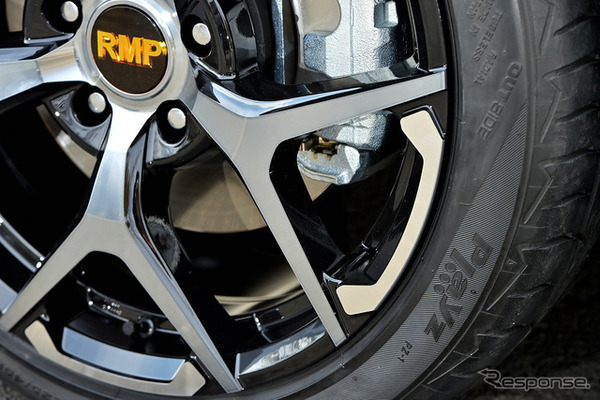 MID RMP 025FX 推奨サイズ：18×8.0J Inset42 5H-114.3／カラー：ブラックポリッシュ・ハイブリッドクリア／タイヤサイズ：225/45R18 ※チューナーサイズ