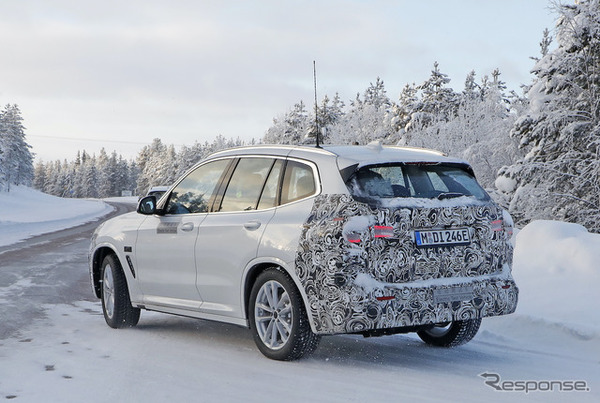 BMW iX3 改良新型プロトタイプ（スクープ写真）