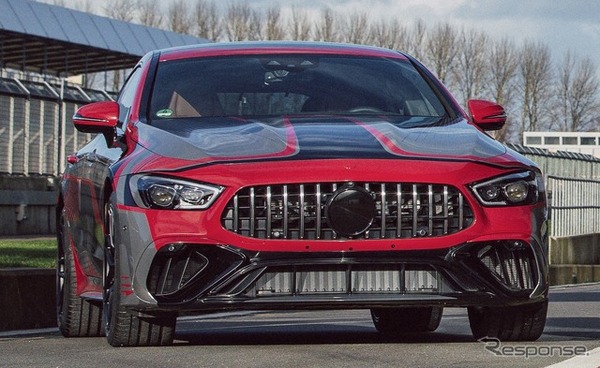 メルセデスAMG GT 4ドアクーペの「Eパフォーマンス」搭載プロトタイプ車