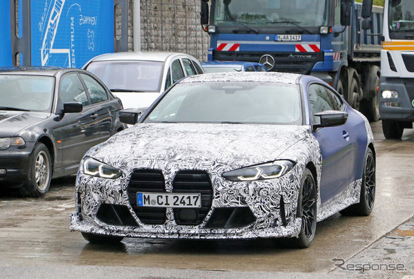 BMW M4クーペをベースとしたプロトタイプ（スクープ写真）
