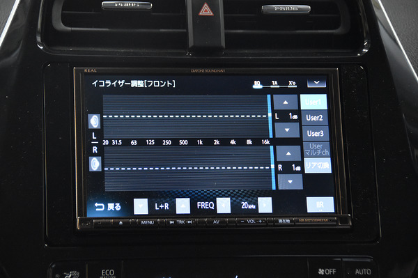 イコライザー機能はフラットのままで調整を完了している