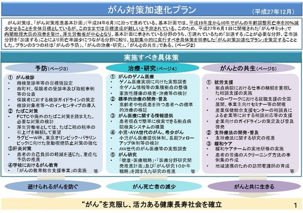 がん対策加速化プランの概要