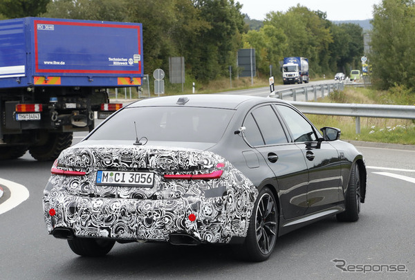 BMW 3シリーズ 改良新型プロトタイプ（スクープ写真）