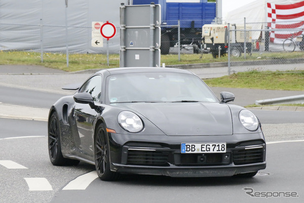 ポルシェ 911ターボ ハイブリッド（スクープ写真）